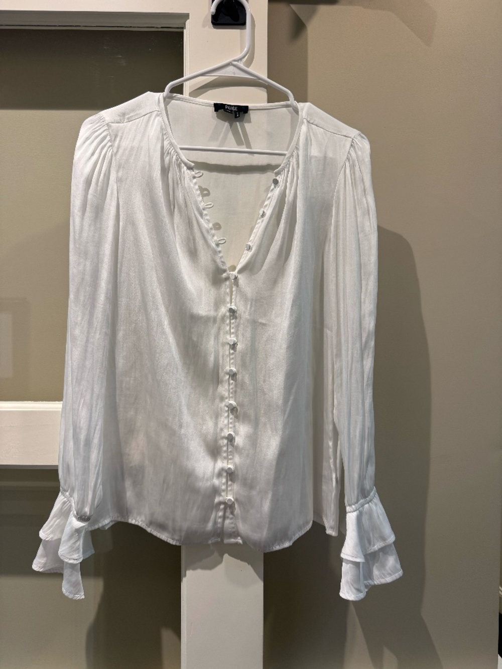 Silky white Paige blouse